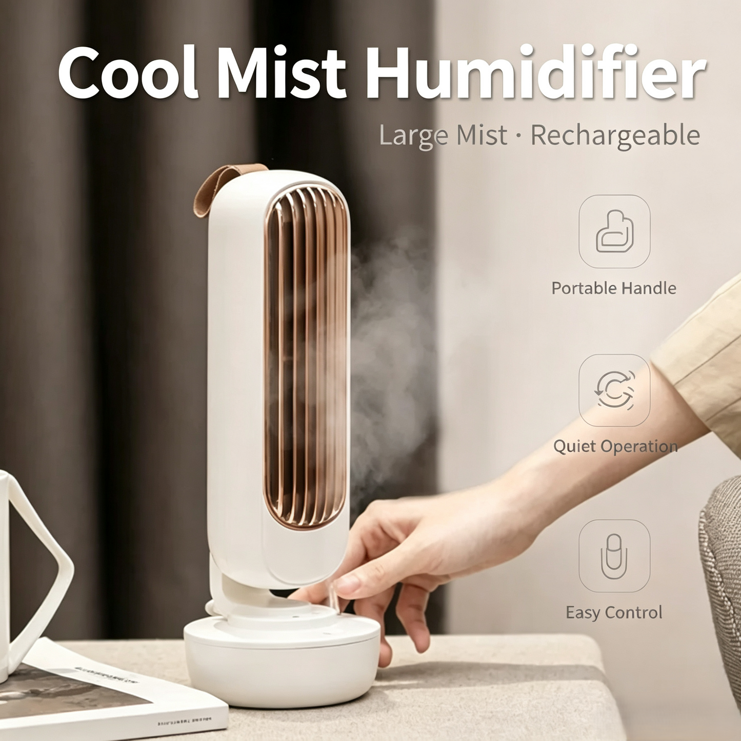 Portable Mini Tower Cooling Fan with Humidifier