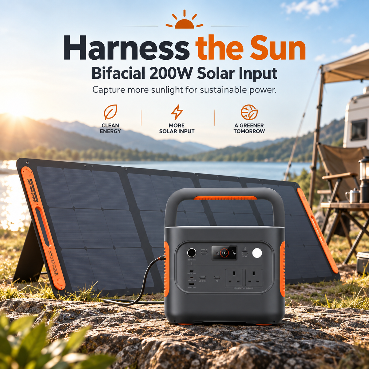 1070Wh Solar Generator Kit + FREE 200W Solar Panel