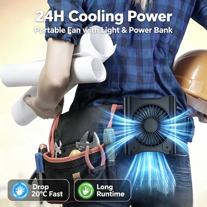 Clip-on Wearable Outdoor Waist Fan