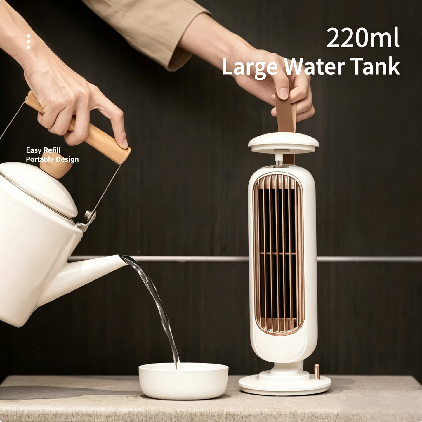 Portable Mini Tower Cooling Fan with Humidifier