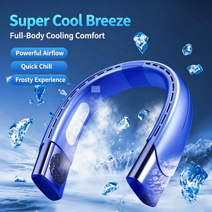 Semiconductor Cooling Neck Fan, Hands-Free Wearable Fan