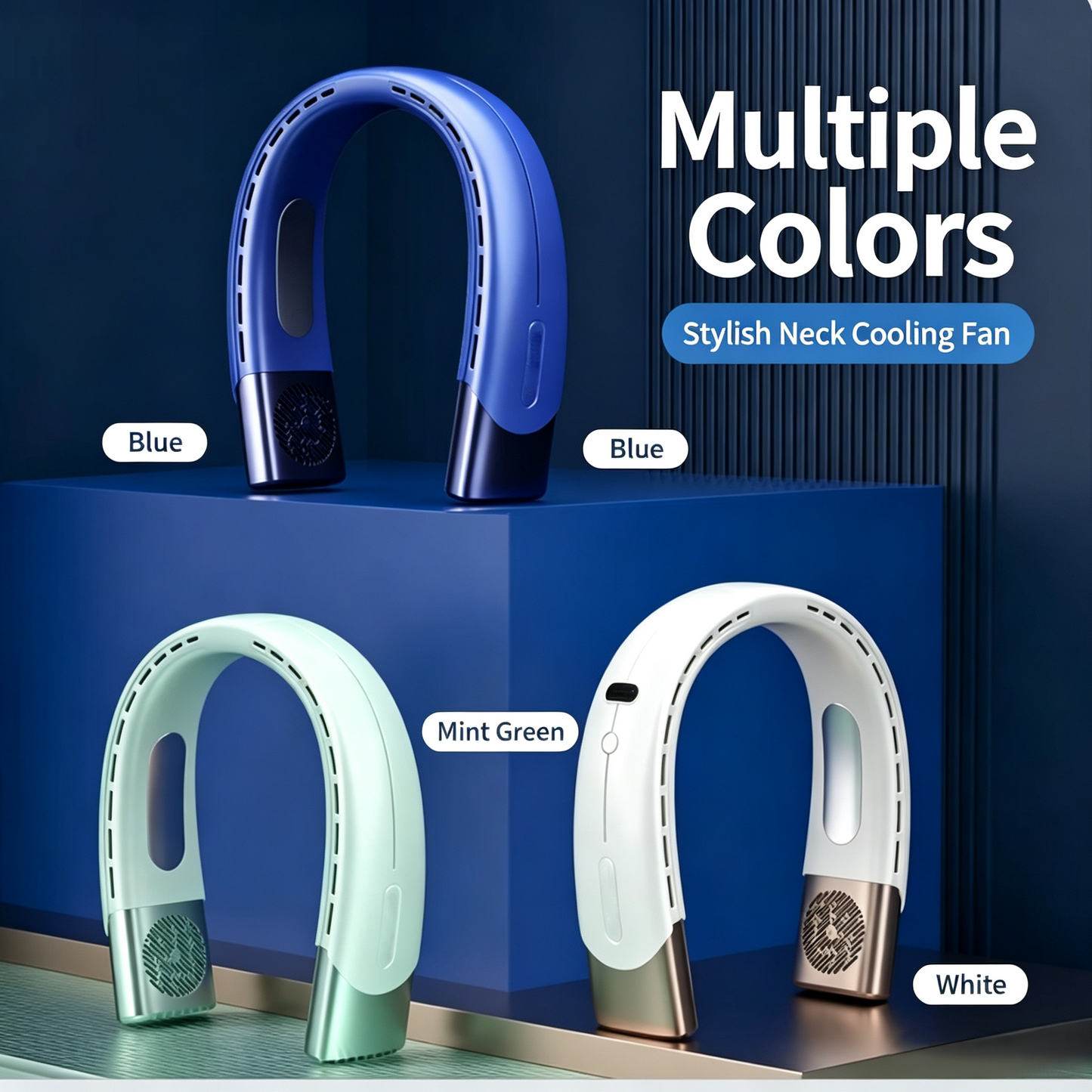 Semiconductor Cooling Neck Fan, Hands-Free Wearable Fan