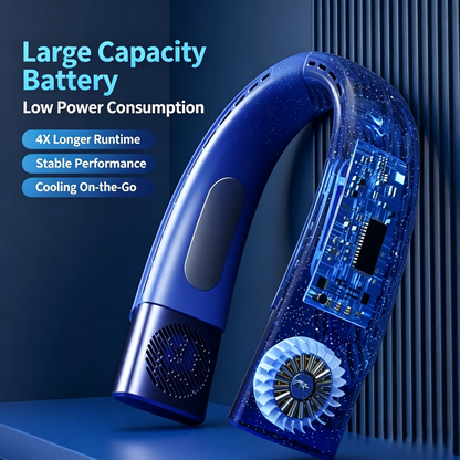Semiconductor Cooling Neck Fan, Hands-Free Wearable Fan