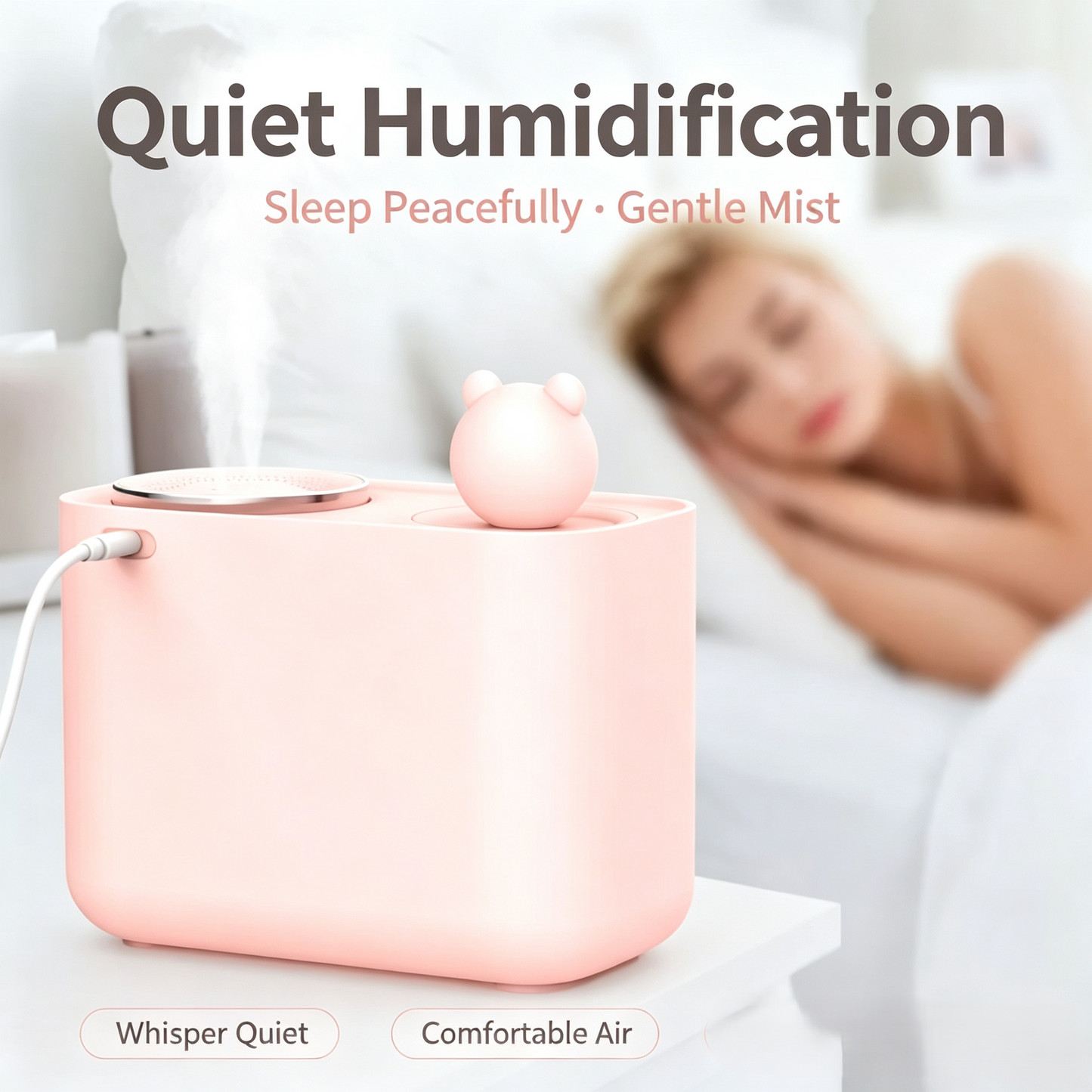 3L Cute Bear Dual Nozzle Humidifier